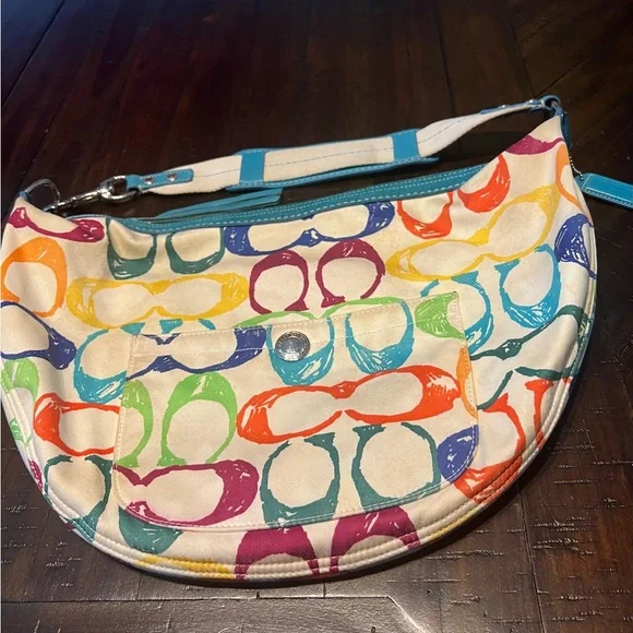 Coach Hampton Scribble Hobo Authentic Y2K Vintage Purse 2004 - Picture 1 of 12